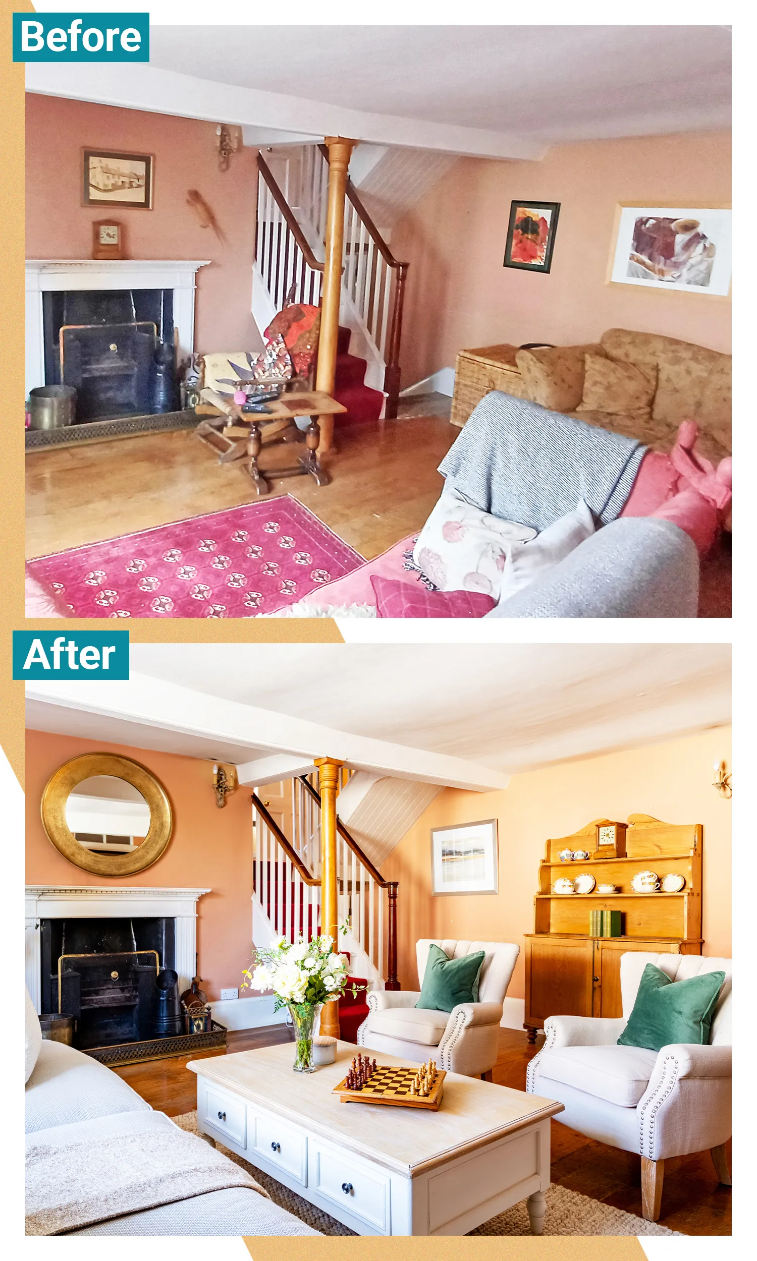 Before and after home staging
